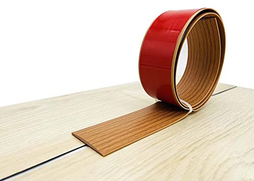 Übergangsleiste Selbstklebend,2m x 4 cm Profil Vinyl Übergangsleiste Bodenbelag Schwelle Übergang Streifen Fußboden Spalt Verbindungs für Türschwelle (Gelbe Eiche(2M))