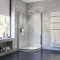 Schulte cabine de douche accès d'angle arrondie 90 x 90 x 185 cm, 4 éléments, profilé aspect chromé, largeur d'accès 50.0 cm, verre de sécurité 6 mm transparent, rayon 55 cm, D505506-F 41 50