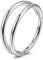 VFUN 18G 6MM 316L Edelstahl Nasenpiercing Septum Piercing Nasen Piercing Nase Conch Piercing Ring Damen Segmentring Ohrring Helix Daith Tragus Piercing Ohr Silber