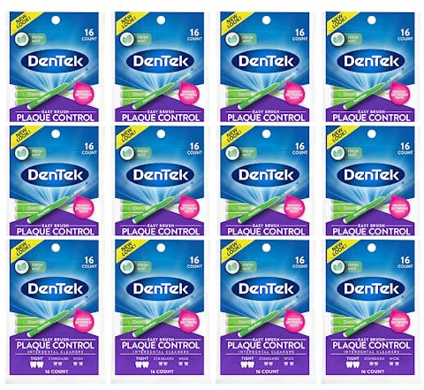 DenTek Easy Brush Fresh Mint Extra Tight Interdentalreiniger, 16 Stück, 12 Stück