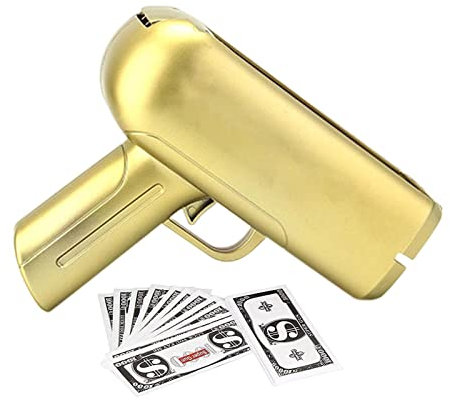 Geld Pistole, Geldpistole Spielzeug Mit 100 Stück Scheine, Handheld Cash Ejector Fake Bill Dispenser Für KTV Bar