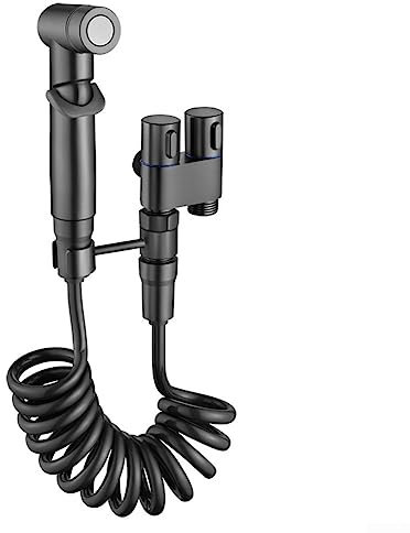 Toilet Bidet Sprayer Set,Hygienic Shower For Home Bathroom Toilet Bidet Shower Head Double Outlet Angle Valve(Grey)