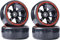 KINGCOO RC Drift Car Wheel and Tyre, 4PCS 63mm Hard Tires Plastic Wheel Rims for 1/10 On-Road Racing Drifting Car Spare Parts for HSP Tamiya HPI Kyosho(Black/Red)