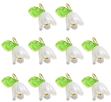 Navna 10 stücke Perle Orchideen Anhänger Stereoskopische Blatt Blume Charme Für DIY Halskette Armband Ohrringe Schmuck Zubehör Blume Charme Halskette