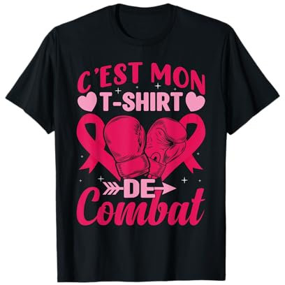Ruban Octobre Rose Cadeau Mois Du Cancer Du Sein Combattre T-Shirt
