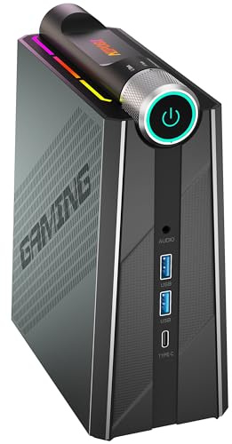NiPoGi RGB Mini PC Gaming Vertical 3 Modo AMD Ryzen 7 7735HS(8C/12T,hasta 4,75GHz) Banda Dual 32GB DDR5 1TB M.2 NVMe SSD Computadora de Escritorio [4K Triple Pantalla/WiFi 6/BT5.2/HDMI+Type-C]