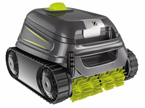 Zodiac CNX1020 Robot limpiador eléctrico de piscinas con forma helicoidal, limpia suelos, paredes y línea de flotación. Tecnología de succión ciclónica, movimiento ágil, filtro de 4 L, WR000488