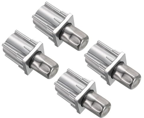 sourcing map Pieds de Table Réglables, Embouts en Acier Inoxydable de 3,6 Adaptés Aux Tubes Carrés de 1-1/2 de Diamètre Extérieur, Lot de 4