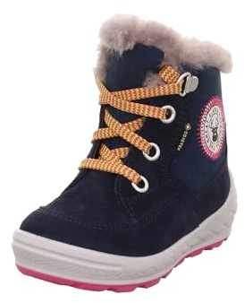 Superfit Groovy 2.0 Gore-Tex, Stivali da Neve, Blau/Pink 8000, 26 EU Larga