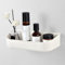 YOHOM Adhesive Bathroom Caddy Organizer for Tile Wall Mounted Off-White Stick on Shower Caddy Floating Shelf No Drilling Plastic Shampoo Holder