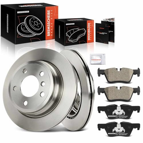 Frankberg Bremsensatz inkl. 2x Bremsscheiben + 4x Bremsbeläge Hinten Kompatibel mit 3er Touring F31 4 Gran Coupe F36 3 Gran Turismo F34 Replace# 34216792229