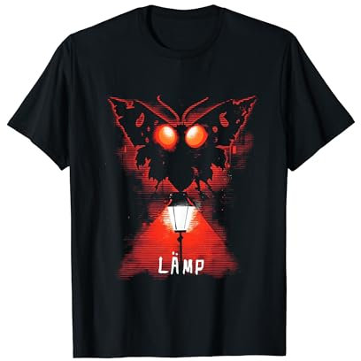 FUNNY MOTHMAN MEMES - Unisex Meme T-Shirt, Schwarz, S, Halbarm, Klassisch, Weirdcore Meme T-Shirt mit U-Ausschnitt und Halbarm