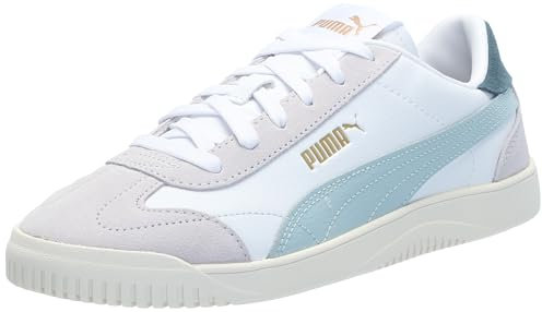 PUMA Club 5v5 Damen-Sneaker, Veloursleder-Puma, weiß-mattiert, Tau-Marmor, 41 EU