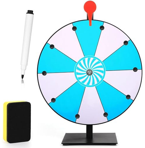 Glücksrad Zum Drehen | 30cm Glücksrad Spielzeug Farbe Rad Spiele | Lucky Wheel Für Lotteriespiele Und Wortspiele | 10 Slots Spinnrad-Spiel? Inkl. Radiergummi Und Markierstift