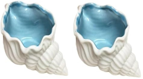 Plant Pot Flower Pots 2 Pcs Small Conch Flower Ornament Small Succulent Pots Bonsai Plant Pot Succulent Plant Pots Desk Topper Plant Decorations Ceramic Flower Vase Garden Decorations Desk Shell Plan