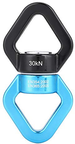 Ejoyous Swing Swivel, Aluminum Alloy Triangular Rotational Device 30KN 360 Degree Rope Swivel Connector for Hammock Rock Climbing Training Swing Yoga Engineering
