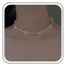 TseenYi Collana Di Perle Collana Di Perle D'oro Collana Di Fiori Piccola Collana Di Perle Collana Di Perle Floreale Collana Di Perle Minuscole Collana Di Fili Di Perle Collana Di Perle Vintage