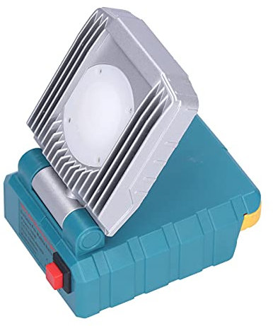 FLEXMAN LED Arbeitsleuchte, 10 W Tragbare Lampe, 14 V/18 V M14 M18 Lithium Batteriebetriebene Arbeitsleuchte für Werkstatt, Baustelle, Spazierengehen, Camping, Angeln