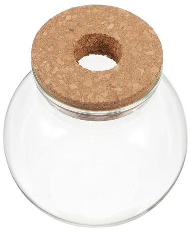 OFFSCH -Terrarium Mit Korkdeckel Transparentes Pflanzgefäß Für Hydroponik Landschaften Und Sukkulenten Für Büro Wohnraumdeko Öffnung