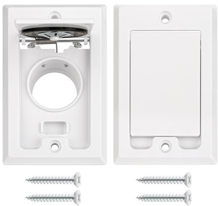 ANTOBLE Zentralstaubsauger, quadratische Türeinlass-Wandventilplatte, zentrale Vakuum-Wandplatte, Ersatzteile für Nutone Beam VacuFlow Electrolux Zentralstaubsauger-System (2 Stück, kein elektrischer