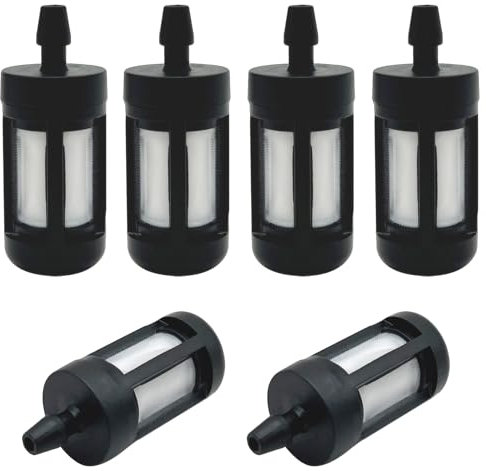 6 filtri per carburante di ricambio per motosega Poulan Husqvarna Stihl, 2 cicli, motore piccolo 0,2 (5 mm) ID, filtro del carburante per trimmer, tagliafoglie, tagliafoglie, tosaerba
