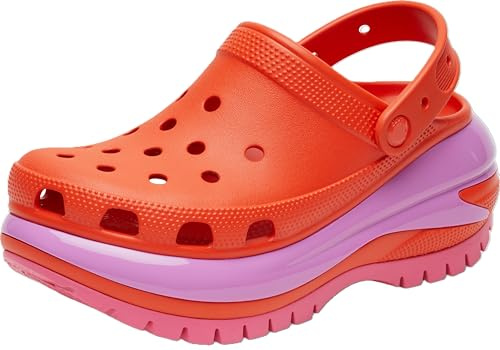 Crocs Unisex-Adult Mega Crush Clog Clog, Lava, 7 Women/5 Men