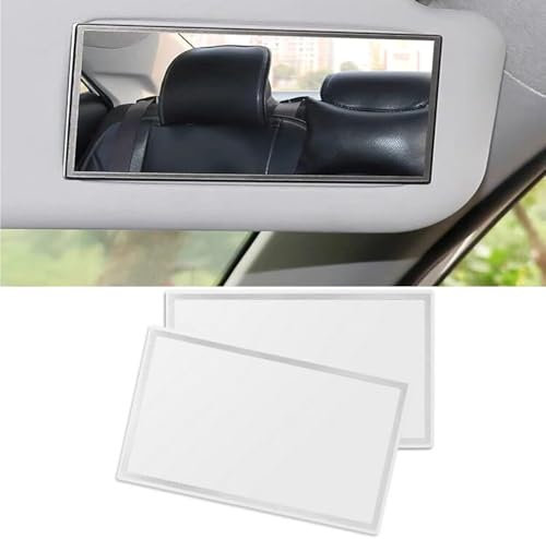 2 Stücke Auto Sonnenblende Spiegel zum Kleben, 15x8cm Autospiegel Kosmetikspiegel, HD Make-up Mirror, Universal Schminkspiegel, Sonnenblende Innenspiegel mit Spiegel Kleben