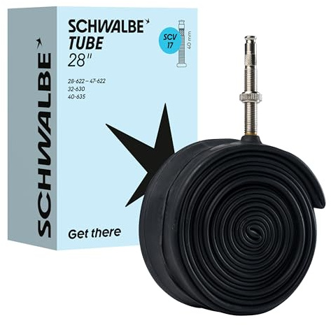 Schwalbe Bicycle Inner Tube with Clik Valve - Butyl Tube with Universal Bicycle Valve - Bicycle Inner Tube for Bicycles, Gravel Bike & E-Bikes