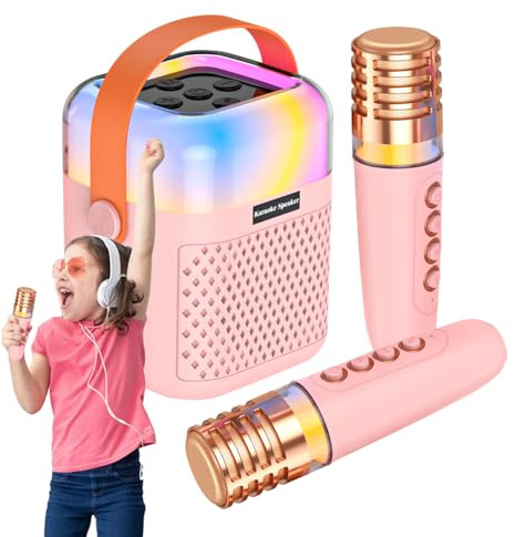 Karaoke Machine for | Speaker with 2 Microphones, Musical Karaoke Toy – Ideal for Home, Parties, Office, Garden and Outdoor
