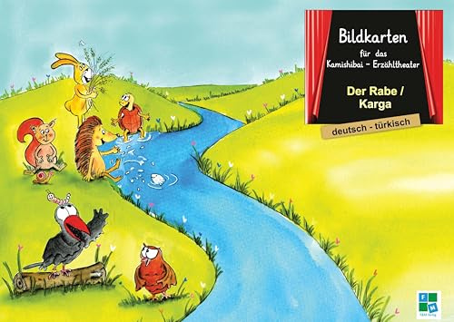 Der Rabe: Bildkarten für das Kamishibai-Theater DINA3 in deutsch/türkisch