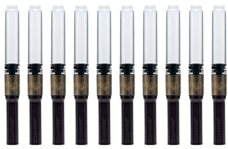 Lanxivi Jinhao Metal Fountain Pen Ink Converter, Pack of 10, Fit for Jinhao,Baoer, Fuliwen Pen,Duke and 95% Chinese Pen