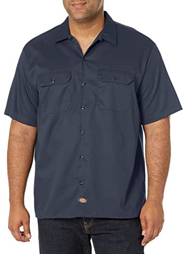 Dickies Herren Arbeitsshirt Flex Twill Kurzarm, Dunkles Marineblau, XX-Large