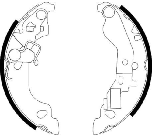 HELLA 8DB 355 002-571 Bremsbackensatz - H9565 - Bremssystem: Lockheed