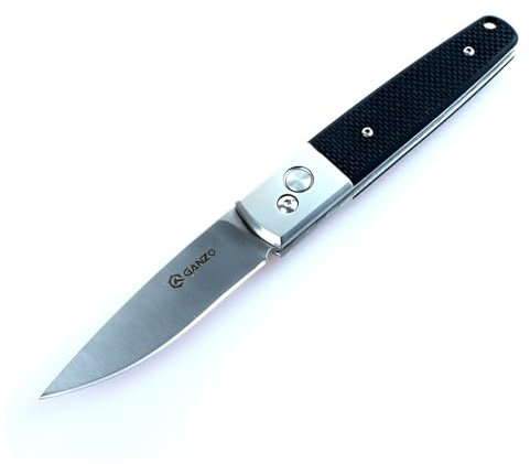 Ganzo Taschenmesser G7211-BK Couteau Automatique Mixte, Multicolore, Taille Unique