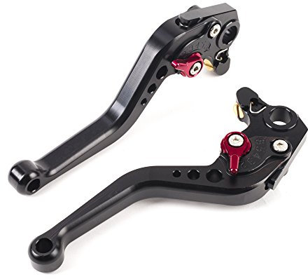 YJS Motocicletta Breve Leve Freno e Frizione in CNC Alluminio Regolabile per Moto Sportiva DUCATI HYPERMOTARD ST4S 620 MONSTER/620 MTS 400 MONSTER MONSTER S2R 800 695 MONSTER (DB12/D22) SPL020
