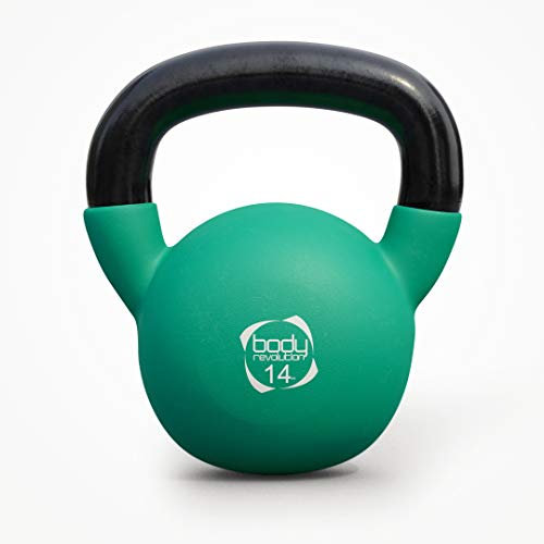 Body Revolution Neoprene Coated Cast Iron Kettlebells - Home and Gym Weights - Strength and Fitness Training Equipment for Men and Women, 2kg - 24kg