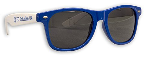 Blueprint Cologne FC Schalke 04 Sonnenbrille S04 Fanbrille verschiedene Varianten (Ohne Logo Blau-Weiß)