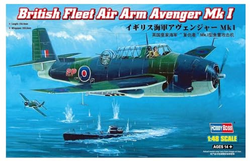 Hobbyboss 1:48 Scale British Fleet Air Arm Avenger MK 1 Assembly Kit