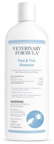 Veterinary Formula Flea and Tick Shampoo for Dogs and Cats, 16 oz