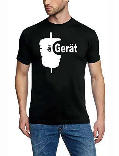 Coole-Fun-T-Shirts DER GERÄT ! Döner T-Shirt Slimfit schwarz-Weiss Gr.L