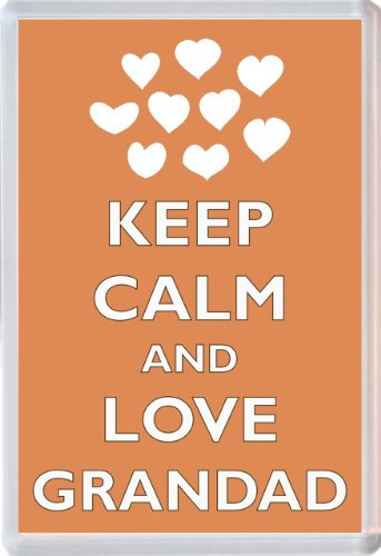 Keep Calm and Love Grandad - Jumbo Fridge Magnet - Fathers Day Birthday Gift Present