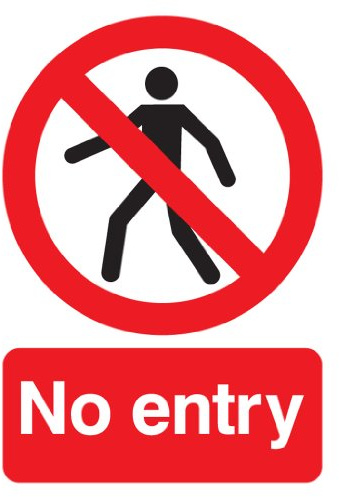 Signs & Labels FML01751R Sign Board, No Entry