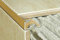 1 piece | Bordure Plinthe carrelage | Alu | Inoxydable | Effector | 2000x20x10mm | A51 | or