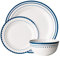 Premier Housewares Servizio Tavola 12 pezzi Bianco/Blu