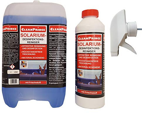 CleanPrince 2,5 Liter Solariumreiniger Solarium-Oberflächenreiniger Solarien Solarium FRISCHEDUFT.