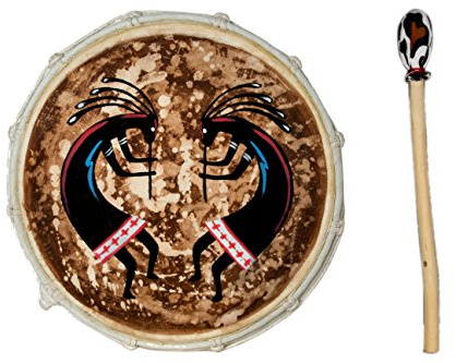 40cm Grosse Schamanentrommel Cocopelli Gemalt Rahmentrommel Bodhran Drum