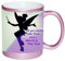 Faith Trust and Pixie Dust Fairy Silhouette Design Print Image Pink 325 ml Keramik Kaffeetasse Teetasse von Trendy Accessories