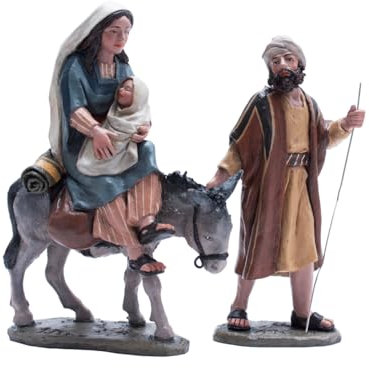 Triciclo Editores Huída a Egipto |Figuras de Belén |Serie 11cm| Diseñadas por José Luis Mayo |Decoración Navideña |Nacimiento