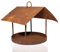 B2S BACK2SEASON Futterhaus mit Dach Metall Rost Hängen Vogelhaus Edelrost Futterstation Made in Europa