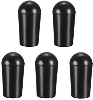 sourcing map 5 Stücke M4 Schalter Spitze Knopf Kappe Kunststoff Ersatz für 3 Wege Umschalten Pickup Wähler Schwarz